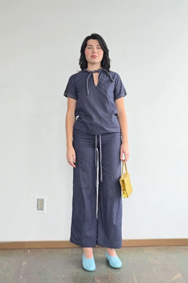 Vintage Beene Bag Cotton Dotted Set - Blue