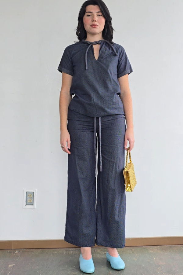 Vintage Beene Bag Cotton Dotted Set - Blue