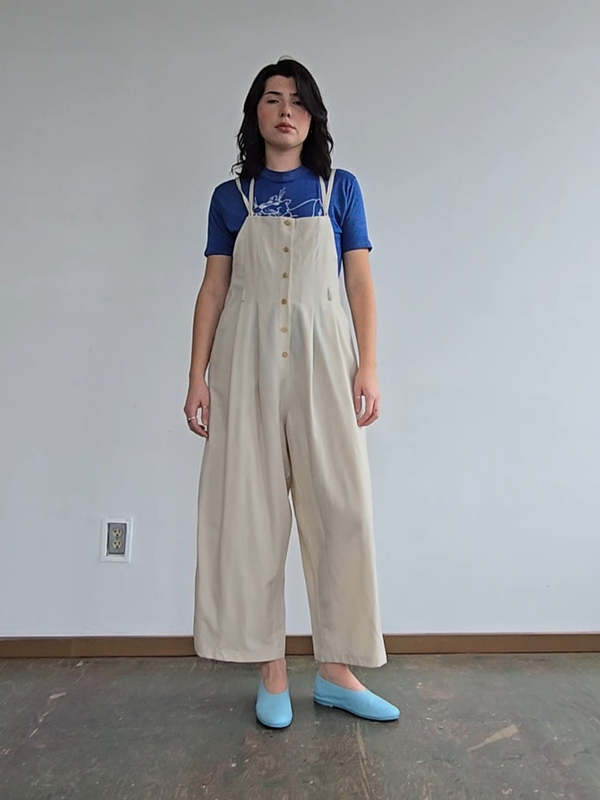 Vintage Morgan Le Fay Wool Woven Overalls
