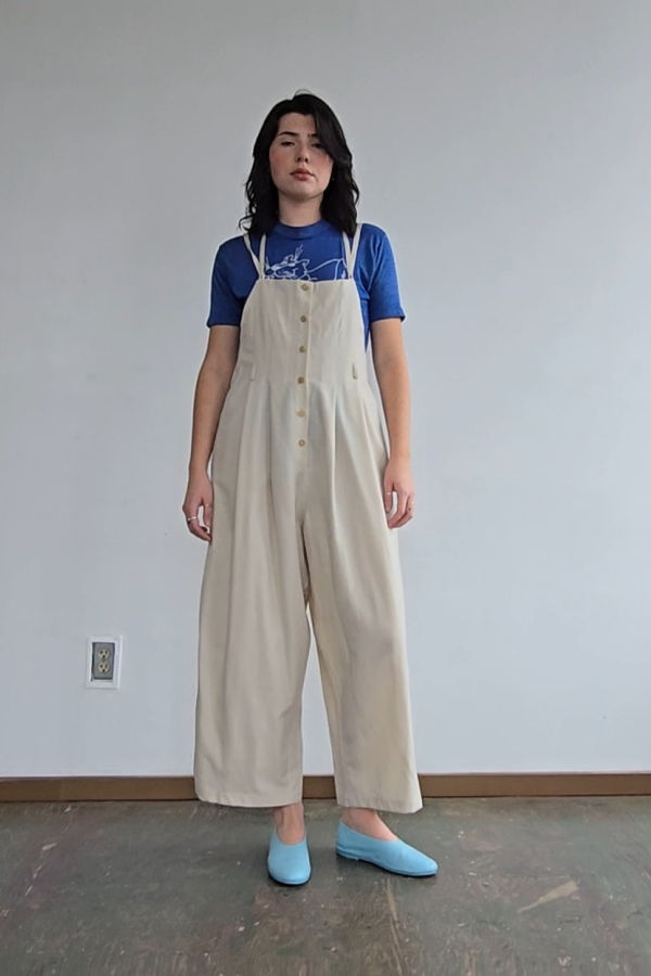 Vintage Morgan Le Fay Wool Woven Overalls