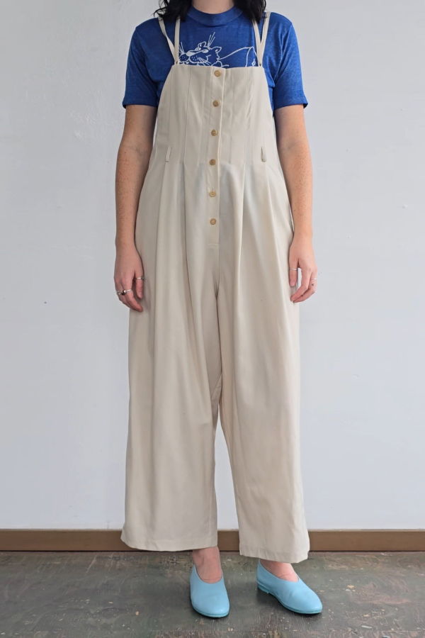 Vintage Morgan Le Fay Wool Woven Overalls