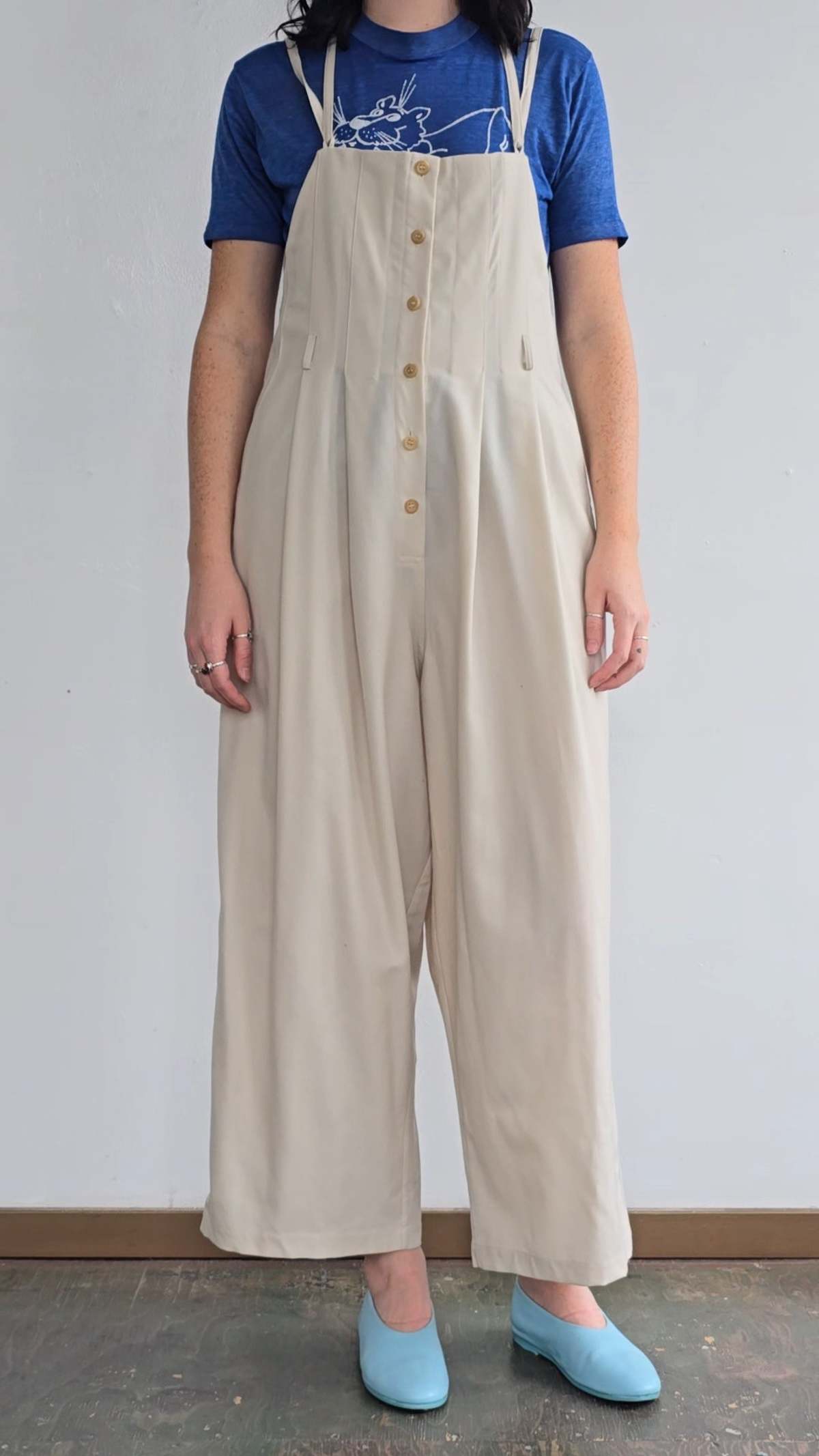 Vintage Morgan Le Fay Wool Woven Overalls - Image 2 of 5