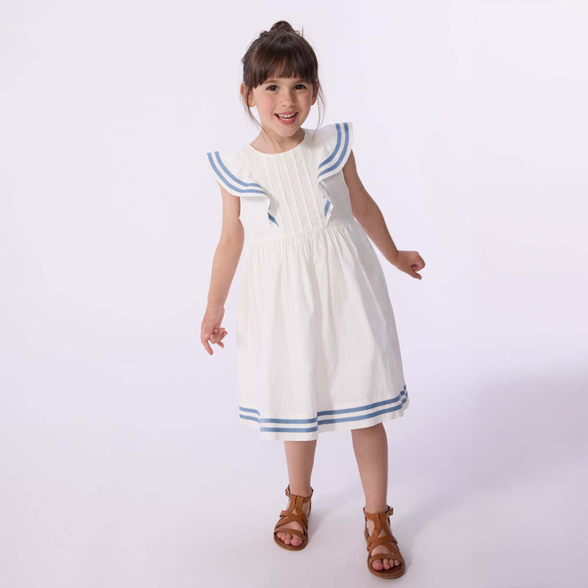 KIDS Petit Bateau Child Dress - White - Image 4 of 6