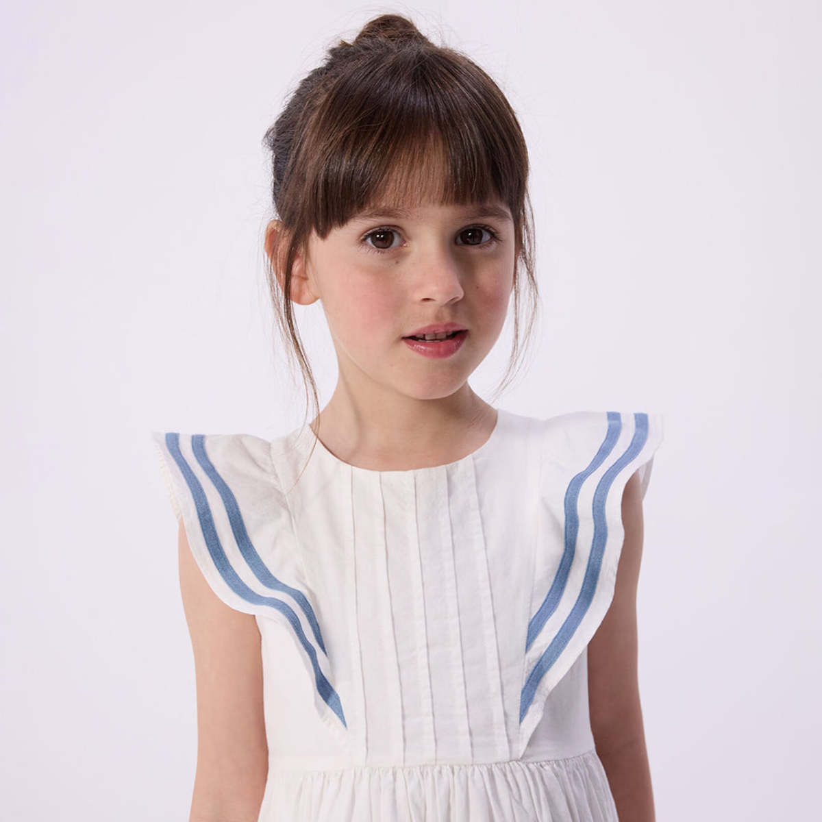 KIDS Petit Bateau Child Dress - White - Image 6 of 6