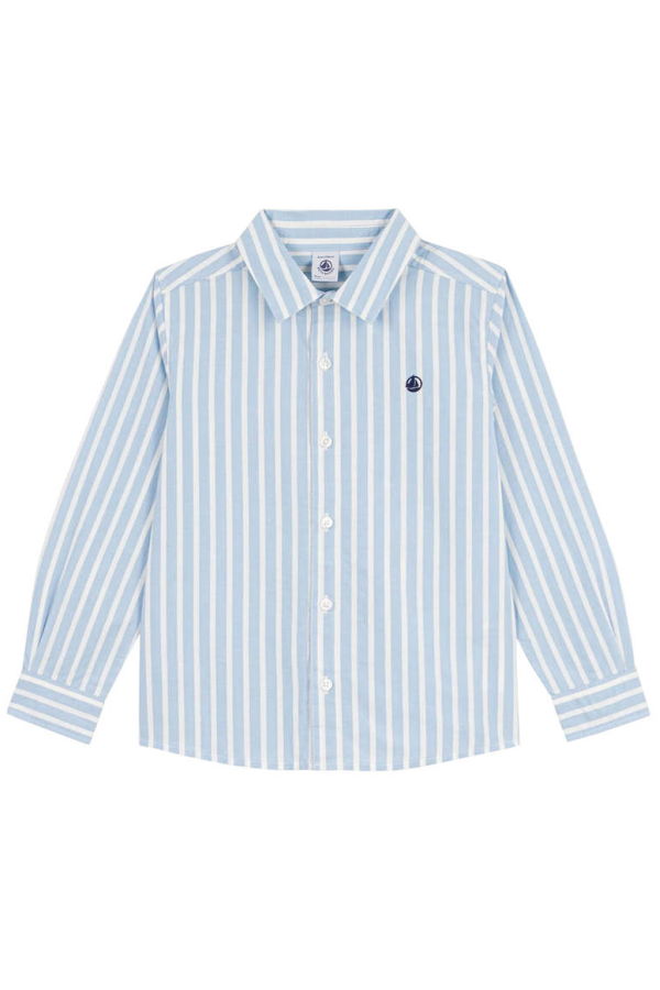 KIDS Petit Bateau Flo Shirt - Blue/White Stripes