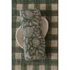 Live Linen Minimalist Linen Rio Napkin - Rio Green Block Print - Thumbnail 1