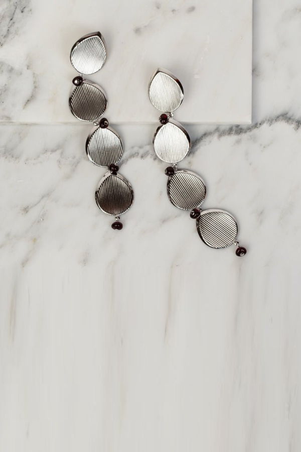 PAR ICI Leaf Drop Earrings