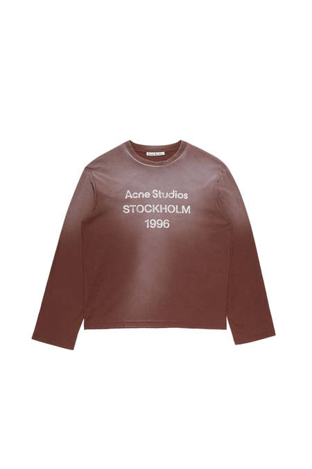 Acne Studios Logo 1996 Long Sleeve T Shirt - Faded black | Garmentory