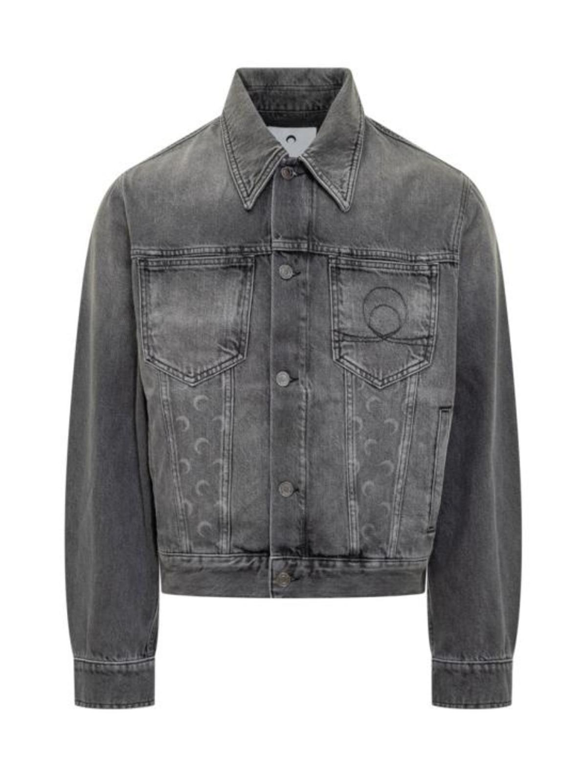 MARINE SERRE Dark Grey Denim Jacket - Dark Grey Denim - Image 1 of 4