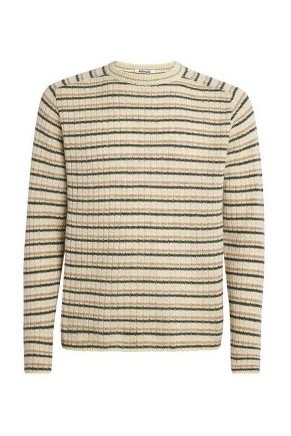 Auralee Sweater - Ivory Stripe