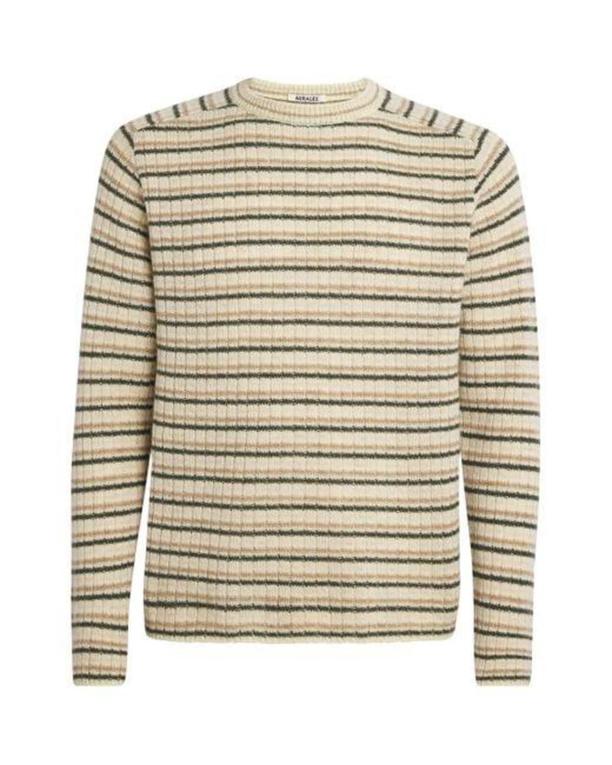 Auralee Sweater - Ivory Stripe - Image 1 of 1