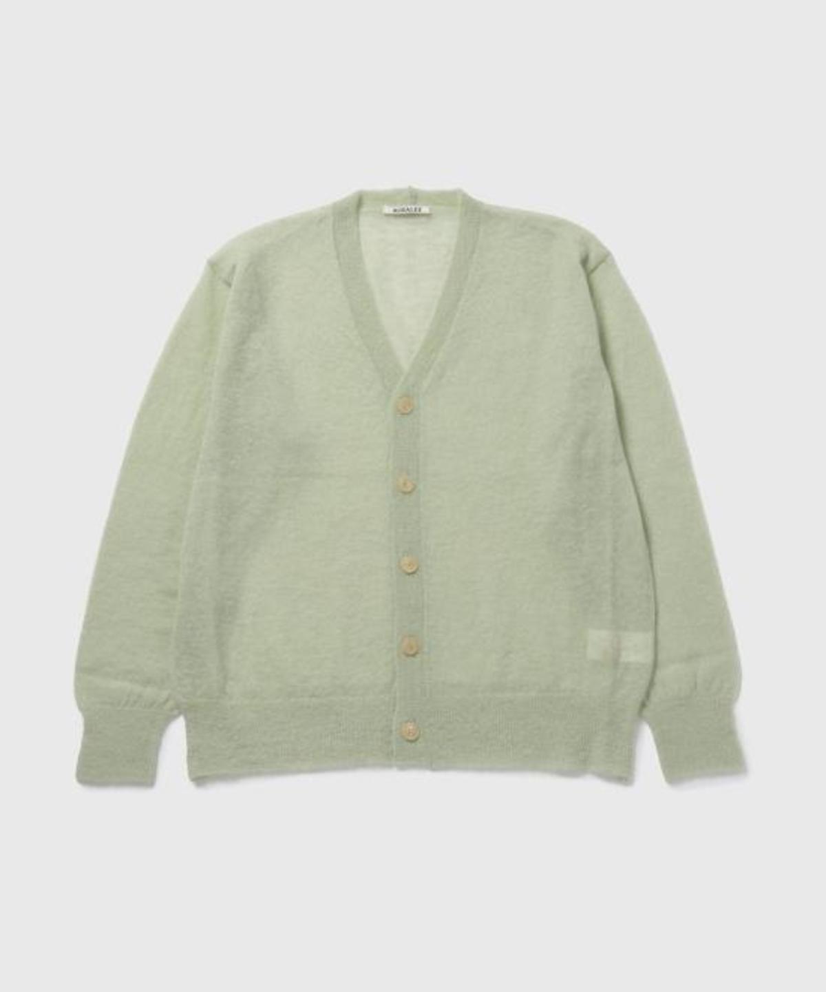Auralee A25SC01FG Cardigan - Pale Green - Image 1 of 1