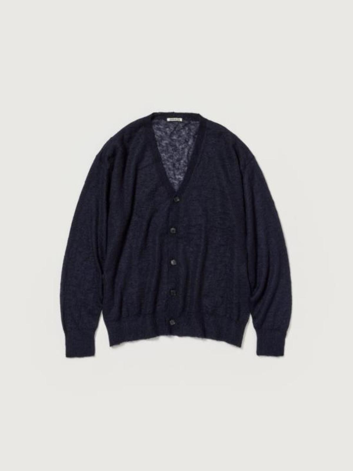 Auralee Cardigan - Navy - Image 1 of 1
