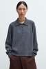 Cordera Merino Wool Polo Sweater - Gray - Thumbnail 1