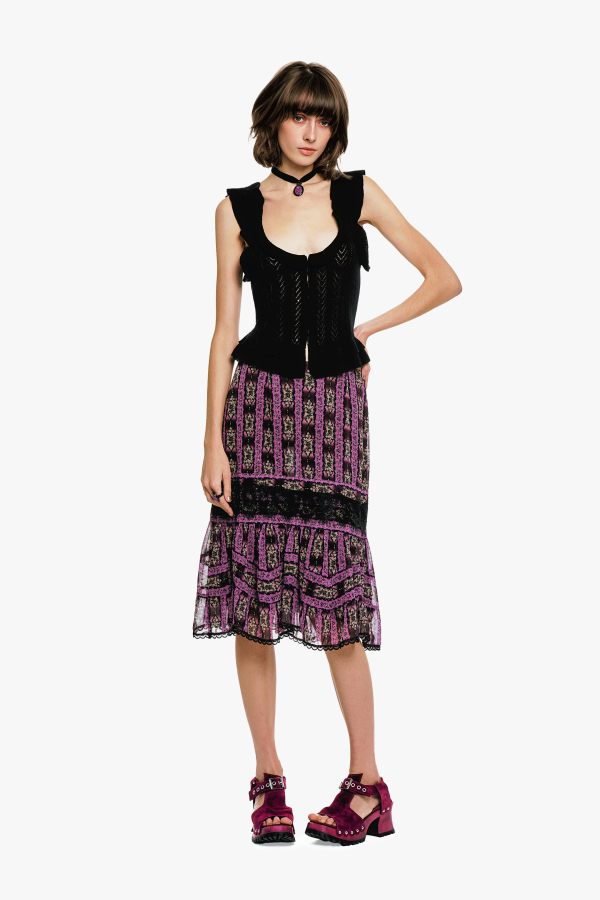 Anna Sui Victorian Pointelle Knitwear Camisole