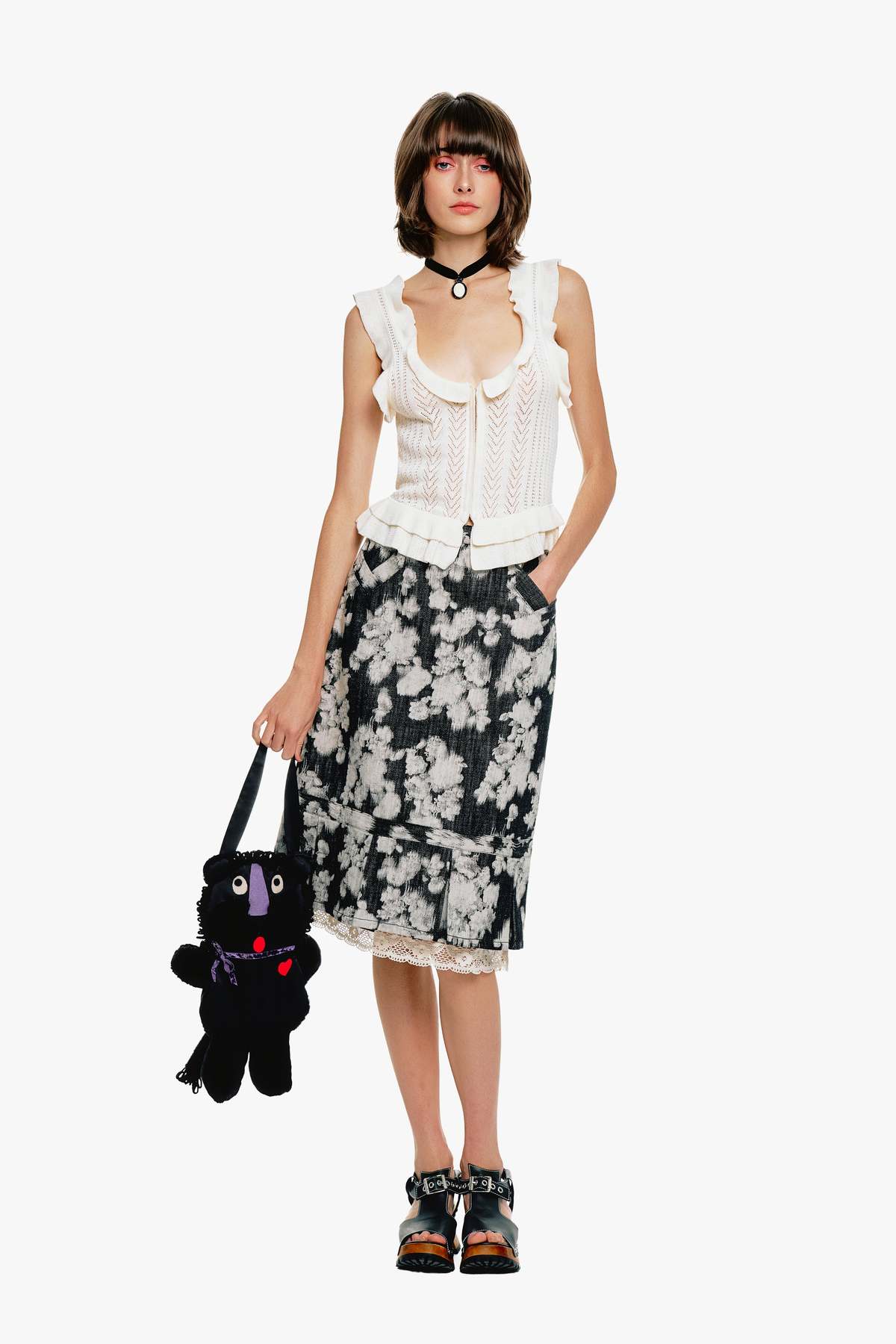 Anna Sui Victorian Pointelle Knitwear Camisole - Image 3 of 6