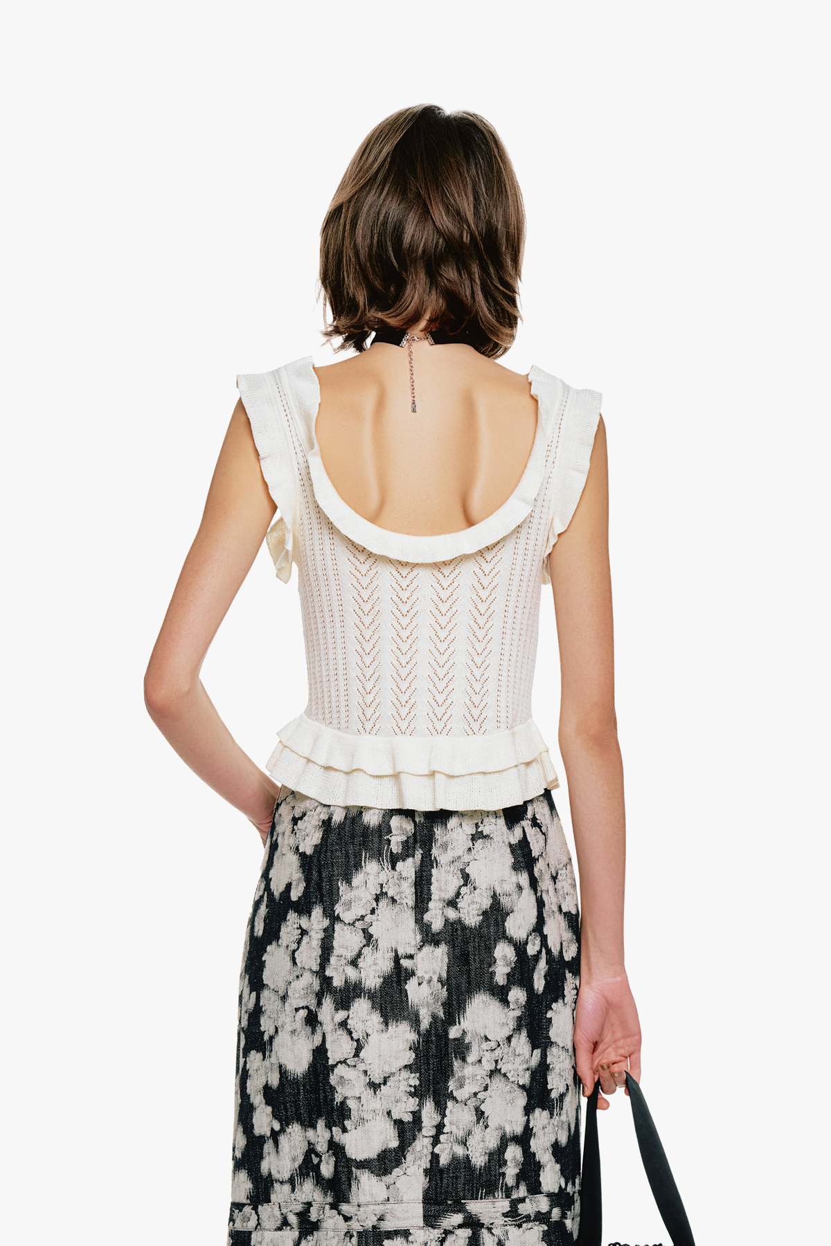 Anna Sui Victorian Pointelle Knitwear Camisole - Image 5 of 6