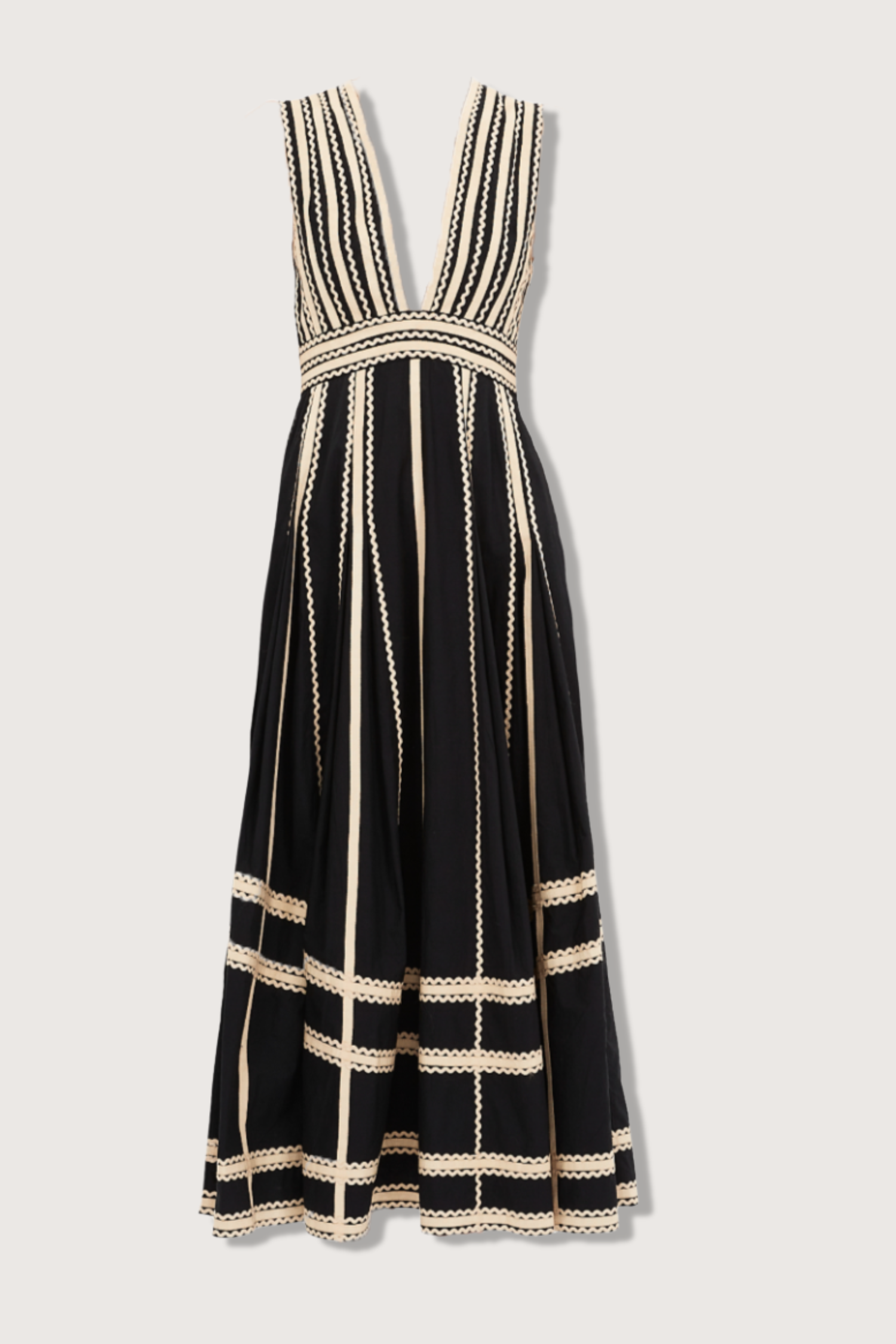 Ulla Johnson Palermo Deep V Midi Dress - Black | Garmentory