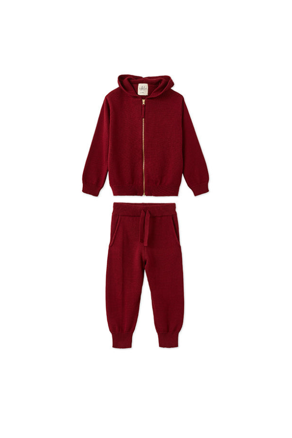 Kids Vild House of Little Knitted Baby Zip Cardigan & Jogger Set