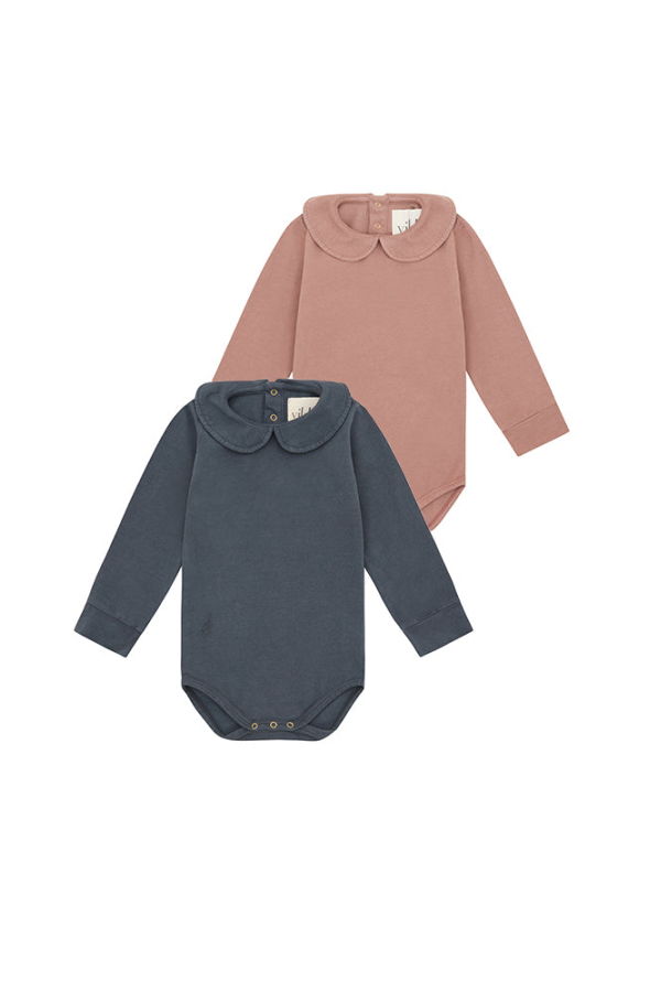 Kids Vild House of Little LS Organic Cotton Collared Bodysuit Set