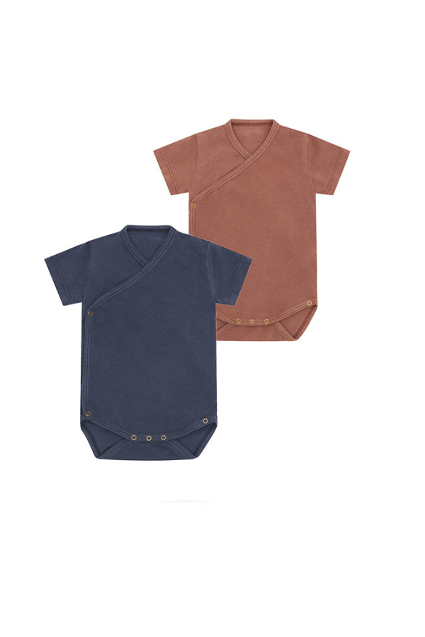 Kids Vild House of Little SS Organic Cotton Kimono Bodysuit Set