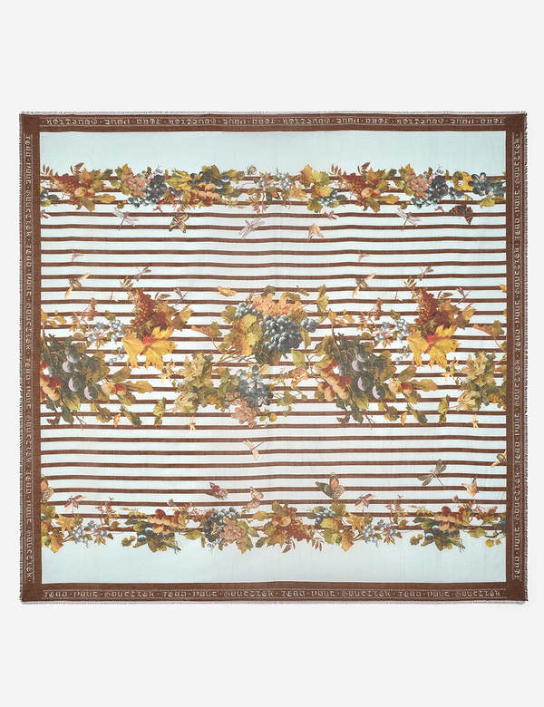 Jean Paul Gaultier Mariniere Grape Silk Scarf