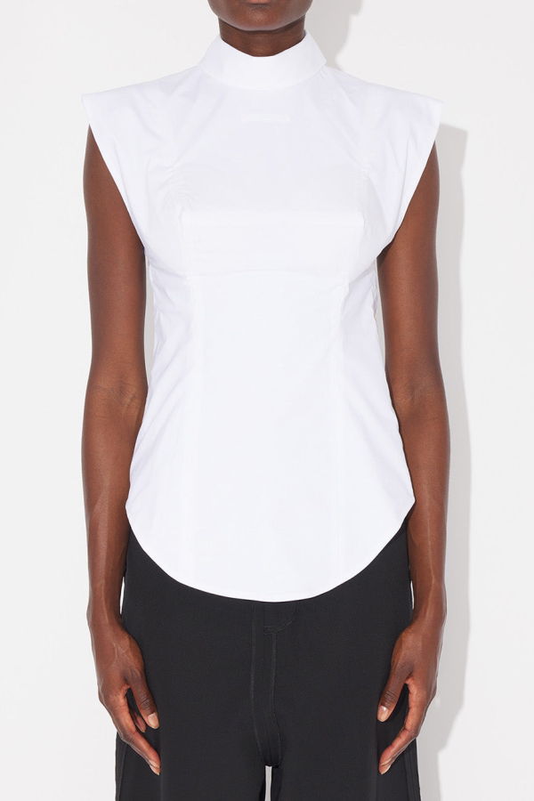 Jean Paul Gaultier Reversed Sleeveless Pointy Blouse