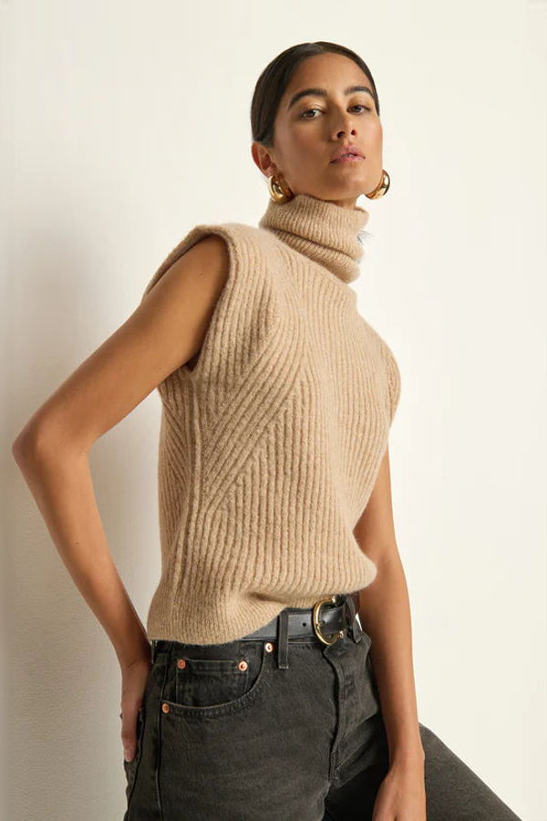 Nation Isha Turtleneck Tank - Shiny Moonbeam