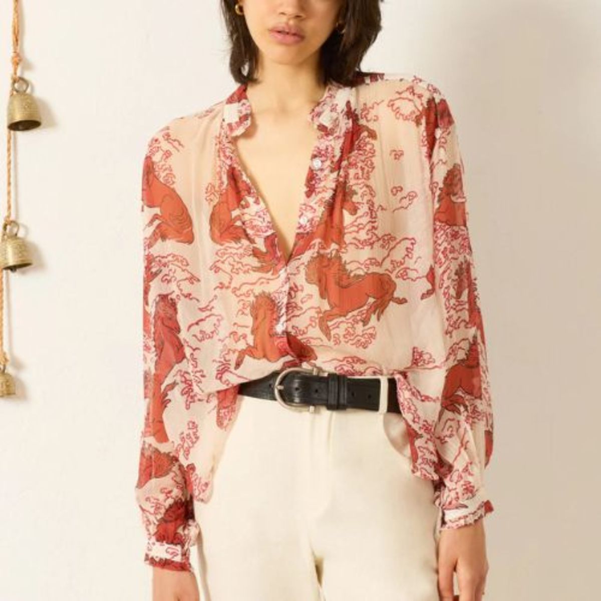 Alix Of Bohemia Poet Rouge Pegasus Blouse - Off-White - Image 1 of 4