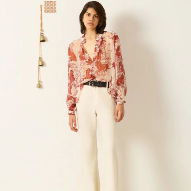 Alix Of Bohemia Poet Rouge Pegasus Blouse - Off-White