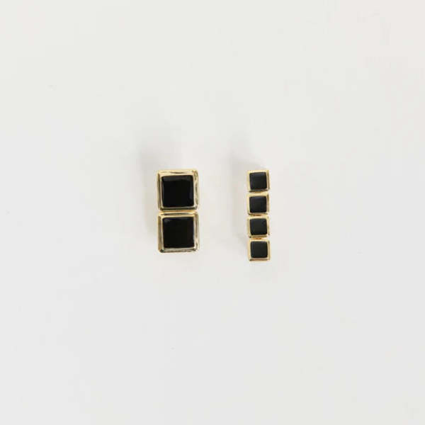 Heaven Mayhem Archer Drop Earrings - Gold/Black Heaven Mayhem Archer Drop Earrings - Gold/Black