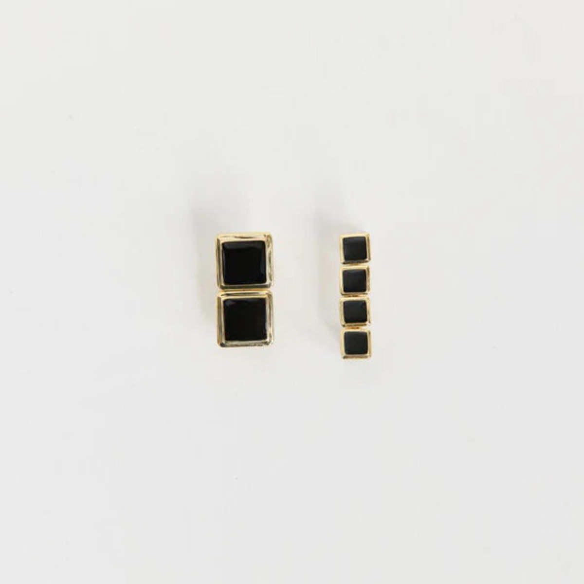 Heaven Mayhem Archer Drop Earrings - Gold/Black - Image 1 of 3