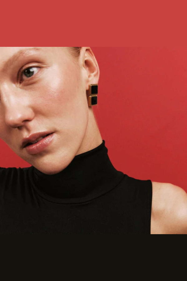 Heaven Mayhem Archer Drop Earrings - Gold/Black