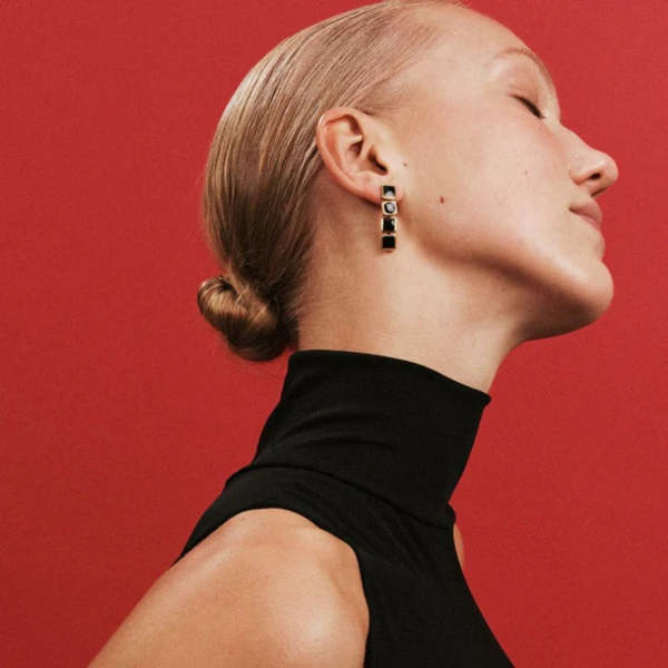 Heaven Mayhem Archer Drop Earrings - Gold/Black