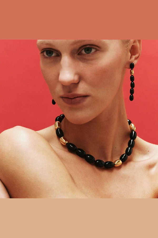 Heaven Mayhem Clementine Necklace - Black/Gold