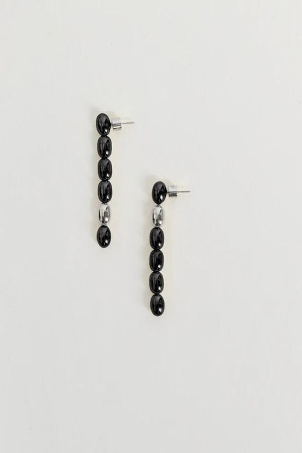 Heaven Mayhem Edith Earrings - Black/Silver