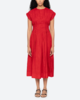 Sea NY Imogen Solid Midi Dress - Red - Thumbnail 1