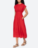 Sea NY Imogen Solid Midi Dress - Red - Thumbnail 3