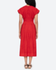 Sea NY Imogen Solid Midi Dress - Red - Thumbnail 7