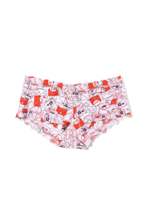 Hanky Panky Printed Boyshort Wrapped - With Love White