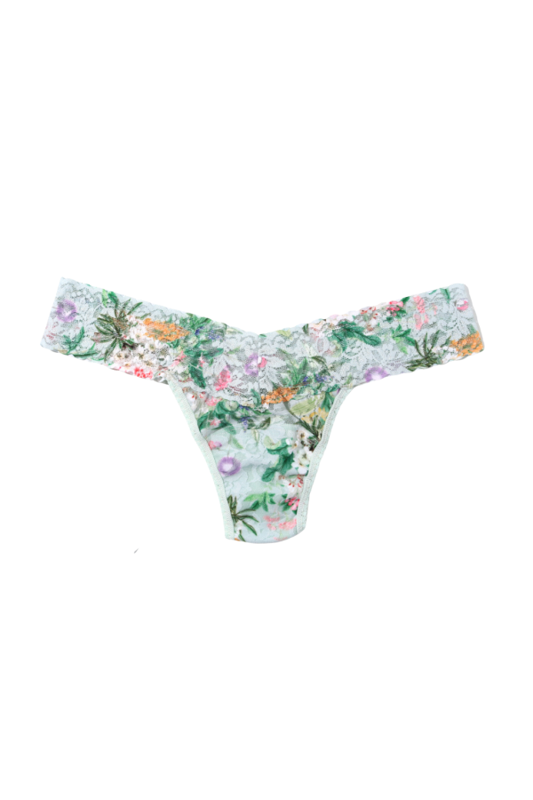 Hanky Panky Printed Lowrise Thong Wrapped - Floriculture Green