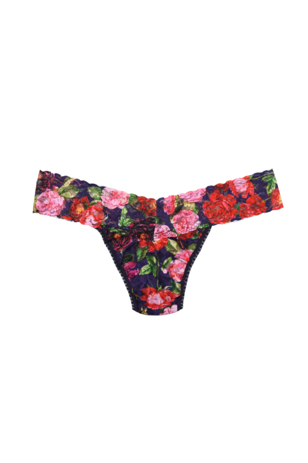 Hanky Panky Printed Lowrise Thong Wrapped - Winters Tale Navy