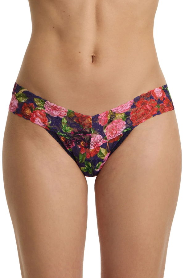 Hanky Panky Printed Lowrise Thong Wrapped - Winters Tale Navy