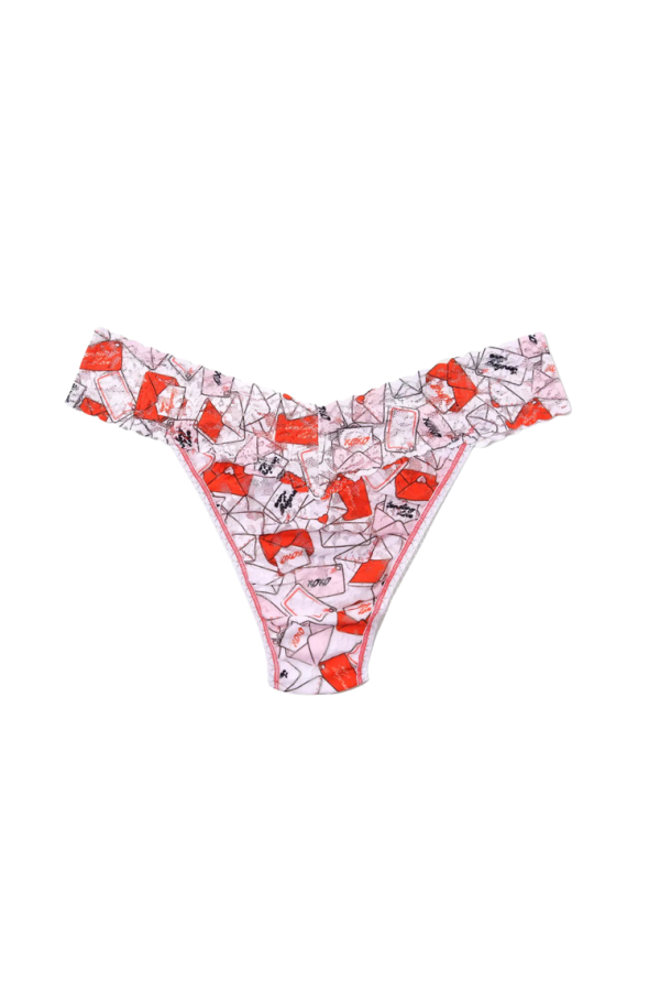 Hanky Panky Printed Original Thong Wrapped - With Love White