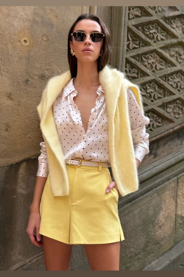 Cami NYC Crosby Silk Blouse - Pin Dot