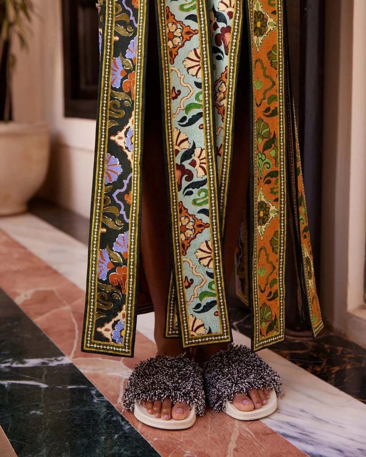 ALEMAIS Cece Spliced Midi Dress - Green - Image 5 of 5