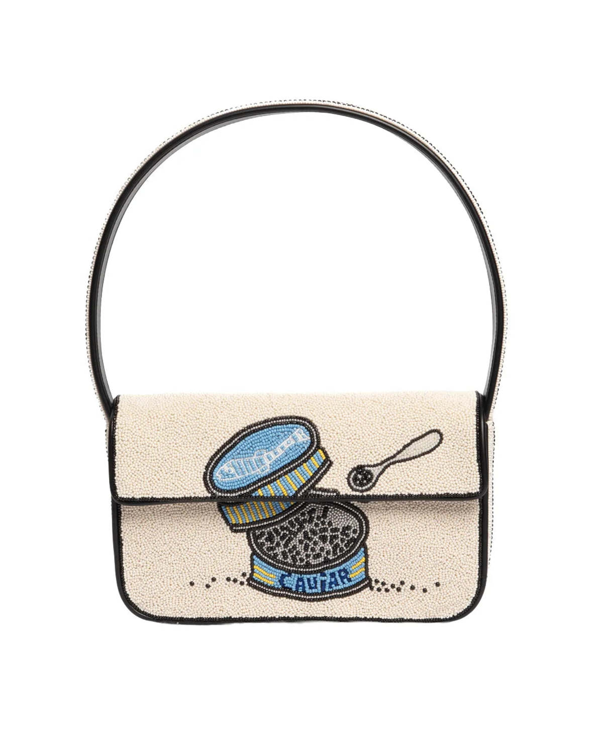 Staud Tommy Beaded Bag Caviar Dreams - Cream - Image 1 of 7