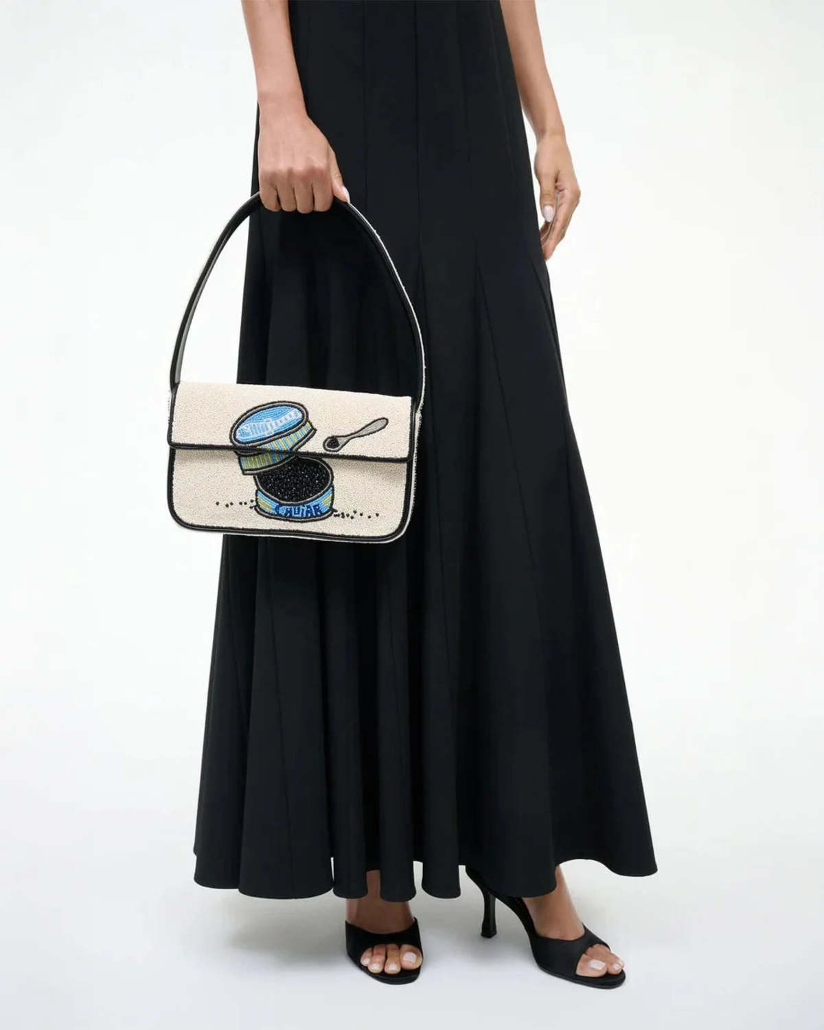 Staud Tommy Beaded Bag Caviar Dreams - Cream - Image 3 of 7