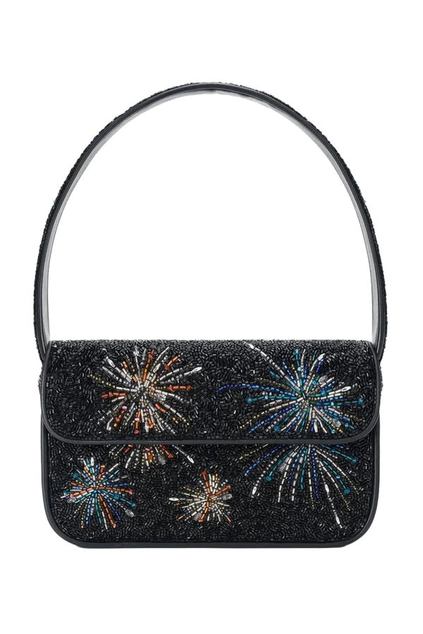 Staud Tommy Beaded Bag Firework - Black