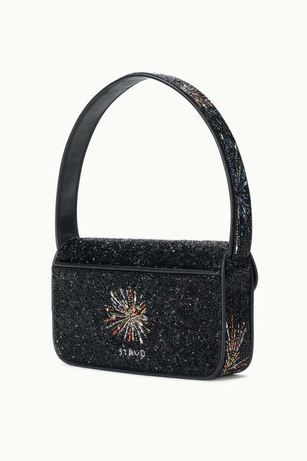 Staud Tommy Beaded Bag Firework - Black